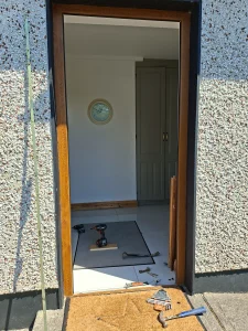 In the process of installing a new door