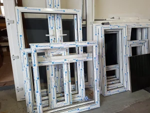 Windows wrapped and ready to be fitted for glass replacement in Tipperary
